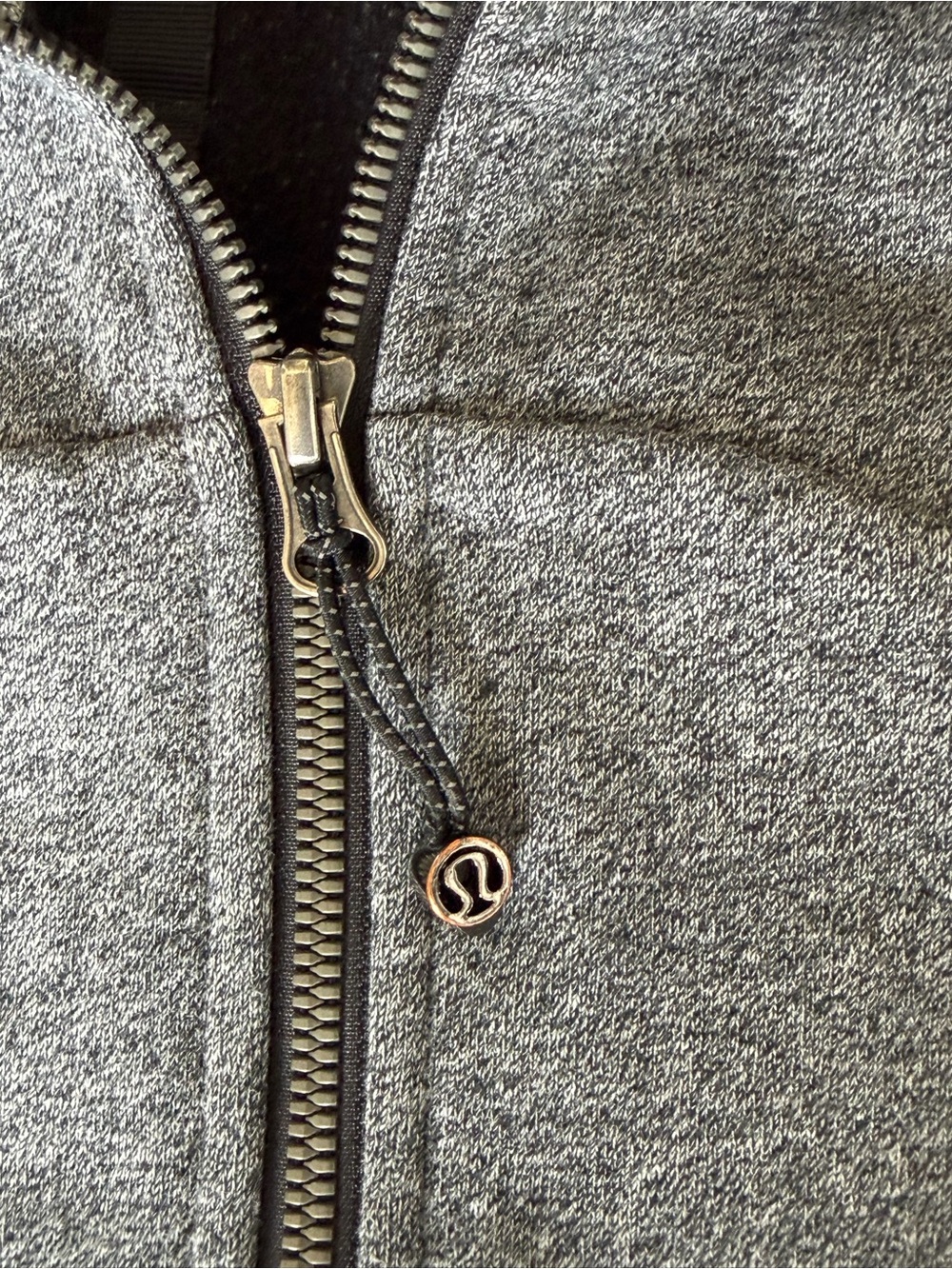 Lululemon Scuba Hoodie Heathered Gray Full Zip Thumbhole Jacket Size 8 - Picture 2 of 7